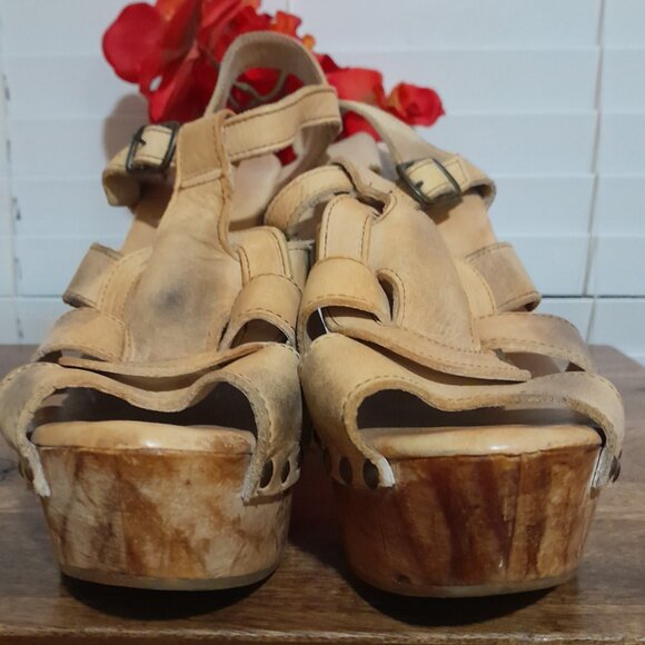 Bed Stu Light Brown Leather 5" Heels PREOWNED sz 10.5 - Picture 4 of 9